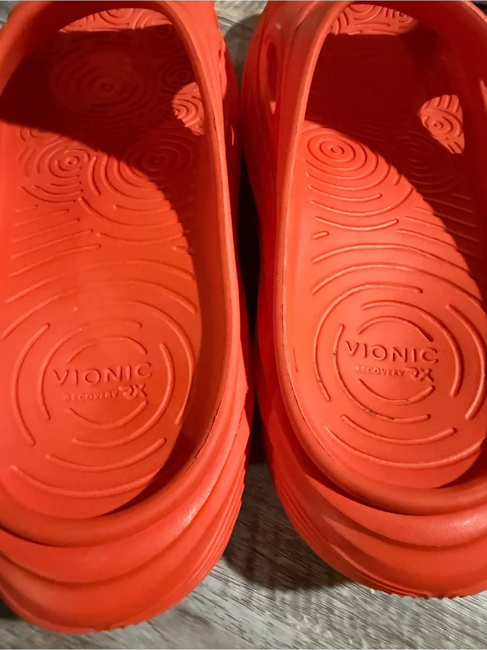 Unisex Vionic Orange Slip-On Clog Sandals